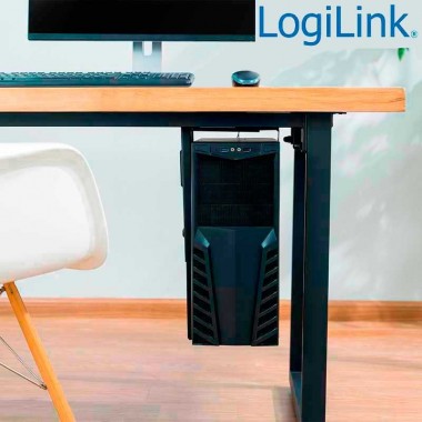 Logilink EO0005 - Soporte CPU bajo mesa o fijacion en Pared, Giratorio