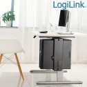 Logilink EO0031 - Soporte CPU bajo mesa, Giratorio, Deslizable, Bloqueo fácil