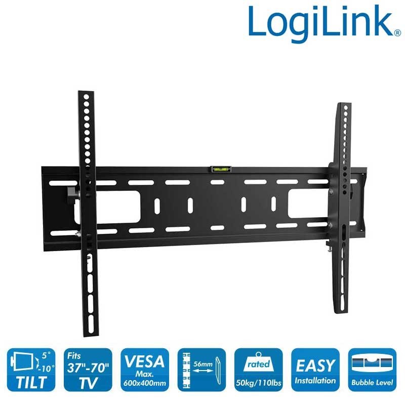 logilink BP0018 - Soporte TV de Pared, inclinación -10º/+5º, 37-70'', 50 kg