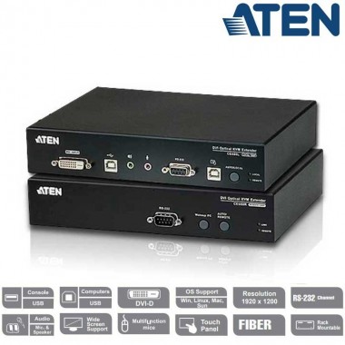 Aten CE680 - Extensor KVM DVI por Fibra Optica(600m)