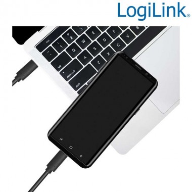 Logilink CU0129 - 1m Cable USB 3.2 (Gen 2) Tipo C, Negro