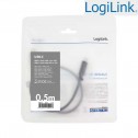 Logilink CU0129 - 1m Cable USB 3.2 (Gen 2) Tipo C, Negro