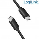 Logilink CU0128 - 0,5m Cable USB 3.2 (Gen 2) Tipo USB-C, Negro