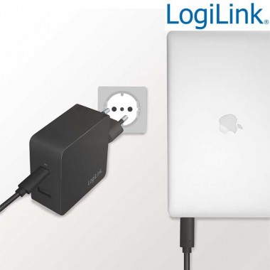 Logilink CU0128 - 0,5m Cable USB 3.2 (Gen 2) Tipo USB-C, Negro