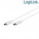 Logilink CU0131 - 1m Cable USB 3.2 (Gen 2) Tipo C, Blanco | Marlex Conexion