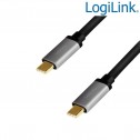 Logilink CUA0106 - 1,5m Cable USB 2.0 Tipo C Macho-Macho, Negro/Gris