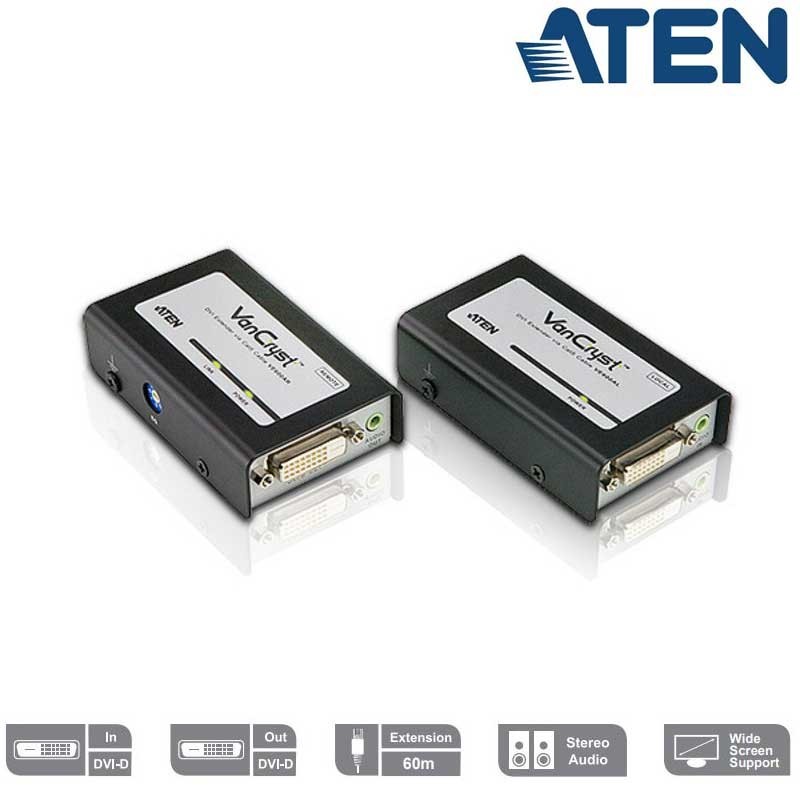 Aten VE600A - Extensor DVI sobre Cat5e/6 con Audio | Marlex Conexion