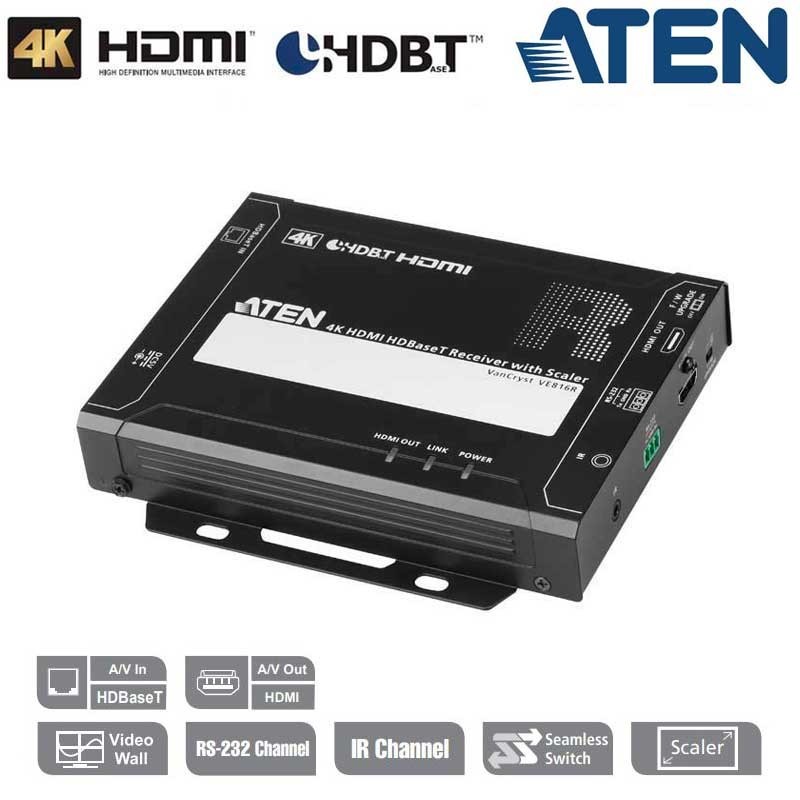 Aten VE816R - Receptor 4K HDMI HDBaseT con escalador | Marlex Conexion