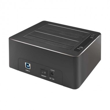 Logilink QP0029 - Docking Station  USB 3.2 Gen1, 2 bahías, para HDD / SSD SATA de 2.5 o 3.5 "