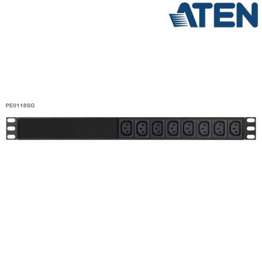 Aten PE0118SG - PDU Básica 1U de 18 Tomas C13, con protección sobretensión,10A