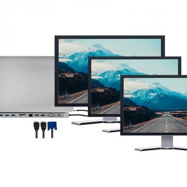 LOGI-UA0373 - Docking Station USB-C 3.2 Gen 1, Expansión 11 en 1 