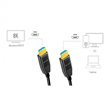 Logilink CHF0113 - 20m Cable HDMI 2.1, UHD 8K/60Hz, AOC, Negro