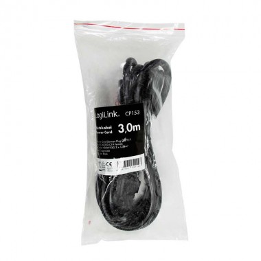 Logilink CP153 - 3m Cable de Alimentación Schuko a C19 Hembra