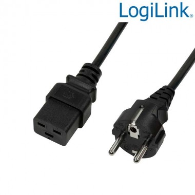 1.8m Cable de Alimentación Schuko a C19 Hembra Logilink CP152
