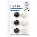 Logilink KAB0009 - Organizador de Cable (3 Negros y 3 Blancos)|Marlex