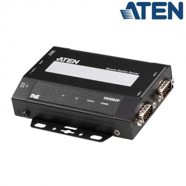unidad serie RS-232 sobre IP de 2 puertos con PoE Aten SN3002P