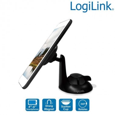 Logilink AA0110 - Soporte para smartphone con imán para montaje en coche