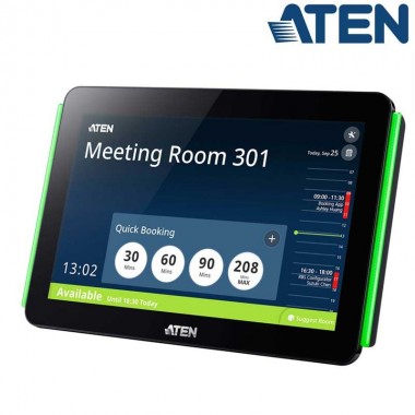 Aten VK430 - Panel táctil de 10,1 ”con PoE y aplicación de reserva de salas y espacios de reunión