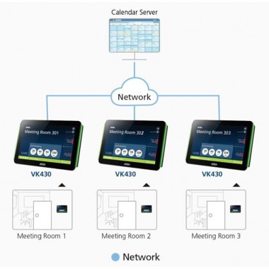 Aten VK430 - Panel táctil de 10,1 ”con PoE y aplicación de reserva de salas y espacios de reunión