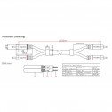 Logilink CA1202 - 1m Cable Audio Stereo 2 RCA Macho - 2 RCA Macho, Metal
