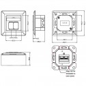 Logilink NP0035 - Caja de Superficie/Empotrar Cat.5e 2 RJ45 Angulo 40º | Marlex Conexion