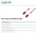Logilink FP4LC02 - 2m Cable Fibra Óptica OM4 LC-LC 50/125 MultiModo Duplex