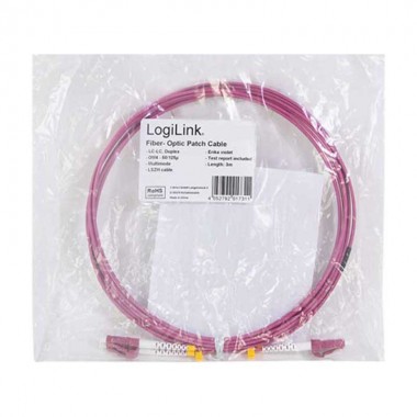 Logilink FP4LC01 - 1m Cable Fibra Óptica OM4 LC-LC 50/125 MultiModo Duplex