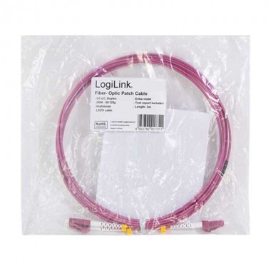 Logilink FP4LC05 - 5m Cable Fibra Óptica OM4 LC-LC 50/125 MultiModo Duplex