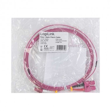 Logilink FP4LS03 - 3m Cable Fibra Óptica OM4 LC-SC 50/125 MultiModo Duplex