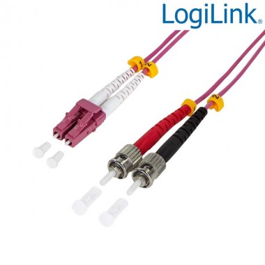 3m Cable Fibra Óptica OM4 LC-ST 50/125 MultiModo Duplex Logilink FP4LT03