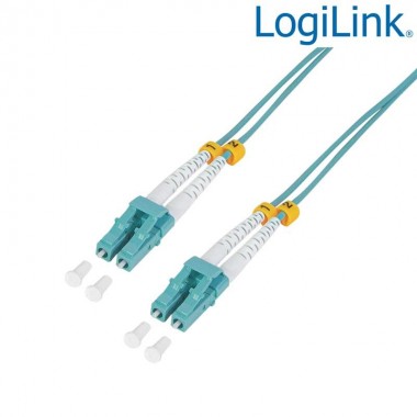 1m Cable Fibra Óptica OM3 LC-LC 50/125 MultiModo Duplex Logilink FP3LC01