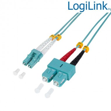 Logilink FP3LS01 - 1m Cable Fibra Óptica OM3 LC-SC 50/125 MultiModo Duplex