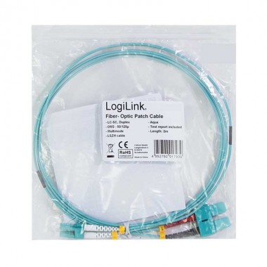 Logilink FP3LS02 - 2m Cable Fibra Óptica OM3 LC-SC 50/125 MultiModo Duplex