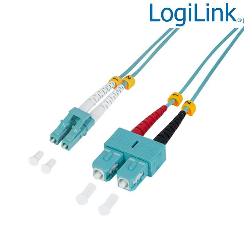 Logilink FP3LS10 - 10m Cable Fibra Óptica OM3 LC-SC 50/125 MultiModo Duplex