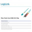 Logilink FP3LT02 - 2m Cable Fibra Óptica OM3 LC-ST 50/125 MultiModo Duplex