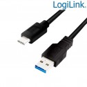 Logilink CU0170 - 2 m Cable USB 3.2 (Gen 1) tipo C Macho a USB 3.0-A Macho, Negro