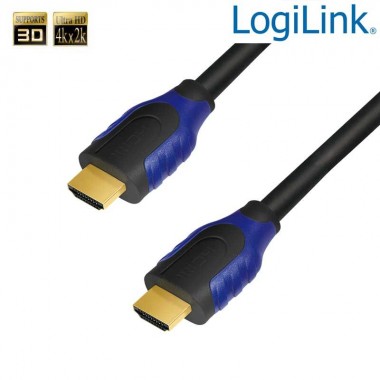 1m Cable HDMI 2.0 con Ethernet, 4K2K / 60Hz, Negro Logilink CH0061