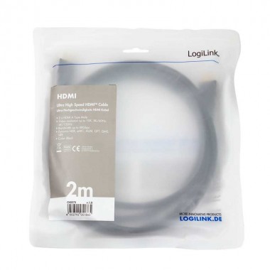 Logilink CH0078 - 2m Cable HDMI 2.1, 8K@60Hz, Alta Calidad | Marlex