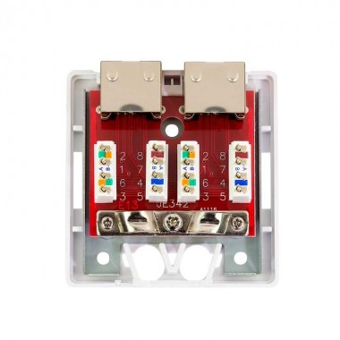 Logilink NP0074 - Caja de superficie 2 Conectores RJ45 Cat. 6A apantallado