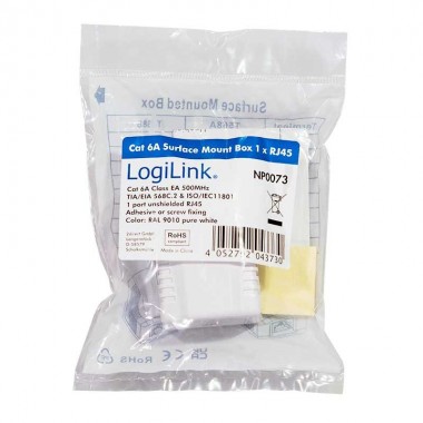 Logilink NP0073 - Caja de superficie 1 Conector RJ45 Cat. 6A apantallado