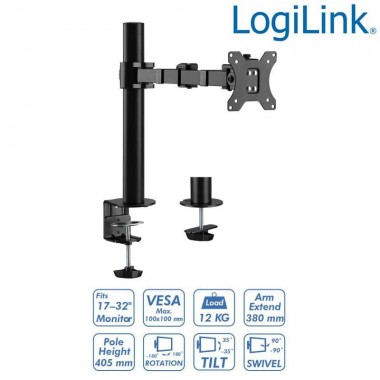 Logilink BP0105 - Soporte de Mesa para monitor 17- 32'', Incl -35º/35º