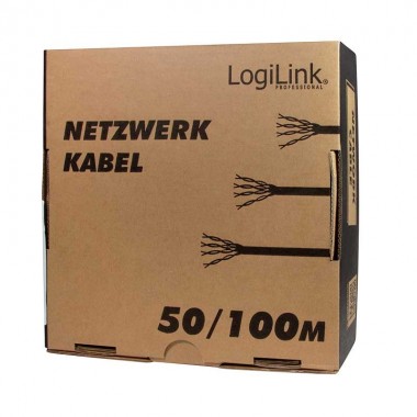 Logilink  CPV0041 - 100m Bobina Cat.7 S/FTP PIMF LSZH FLEXIBLE COBRE