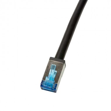 Logilink CQ7143S - 50m Latiguillo RJ45 Cat. 6A S/FTP para Exteriores, LSZH, Negro