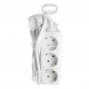 Logilink LPS205 - Regleta de alimentación de 3 tomas Sin Interruptor, Blanco | Marlex Conexion