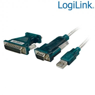 Logilink UA0042B - 1.3m Cable Conversor USB 2.0 A-Macho a Serie DB9 Macho
