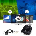 Aten CS52DP - KVM Híbrido de 2 Puertos (1 USB/Display Port y 1 USB C) 
