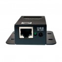 Logilink UA0267 - Extensor USB 2.0 sobre Cat.5e/ 6 (50m), Carcasa metalica, POE, Negro