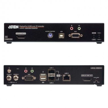 Aten KX9970T - Transmisor KVM USB-DisplayPort 5K con transferencia isócrona USB sobre LAN