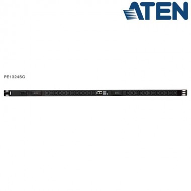 PDU 0U 24 Tomas C13, pantalla LCD de corriente y voltaje, protección sobretensión, 32A Aten PE1324SG
