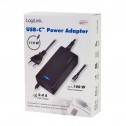 Logilink PA0272 - Cargador de mesa USB-C para 2 dispositivos, 1x USB-C PD y USB-A, 112 W 